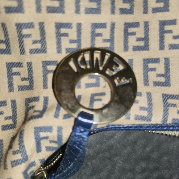 FENDI Zucchino Canvas Hobo Shoulder Bag - Picture 3 of 4